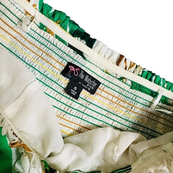 The Webster at Target Green and White Palm Print Strapless Maxi Dress size Small - Picture 15 of 16